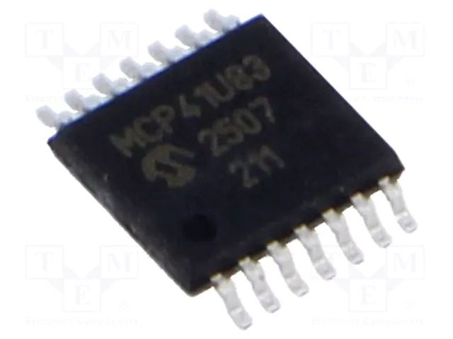 IC: digital potentiometer; 5kΩ; I2C,SPI; 10bit; TSSOP14; SMD; Ch: 1 MICROCHIP TECHNOLOGY MCP41U83T-502E/ST