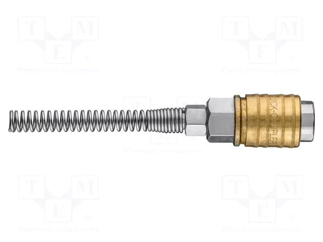 Quick connection coupling; brass; Øint: 4mm; Øout: 6mm NEO TOOLS NEO-12-600