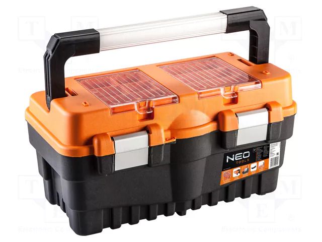 Chest; tool case; black-orange; 462x256x242mm NEO TOOLS NEO-84-102