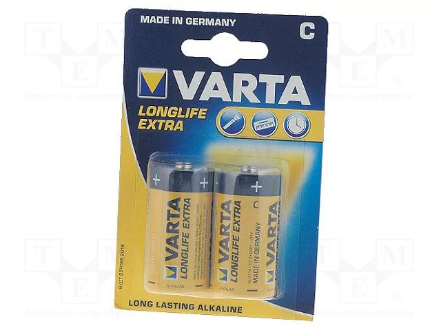 Battery: alkaline; C; 1.5V; non-rechargeable; 2pcs; LONGLIFE VARTA BAT-R14/VL
