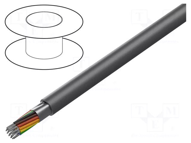 Wire; EcoCable Mini; 20x24AWG; shielded,Al-PET foil; MPPE; 300V ALPHA WIRE 78413-SL001