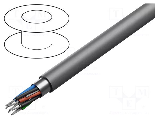 Wire; EcoCable Mini; 2x2x22AWG; shielded,Al-PET foil; MPPE; 300V ALPHA WIRE 78182-SL001