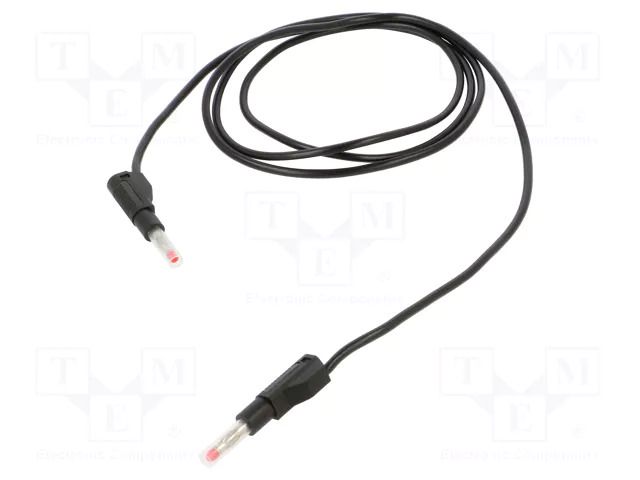 Test lead; 32A; banana plug 4mm,both sides; Urated: 600V; black MUELLER ELECTRIC 22.451-1.5M-0