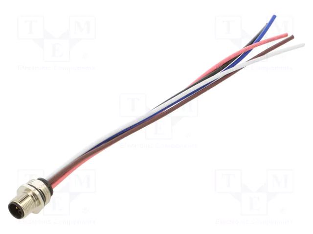 Connector: M12; socket; male; 16A; 63V; PIN: 5; IP67; straight; cables LUTRONIC 1230-05L-T16CW-02M