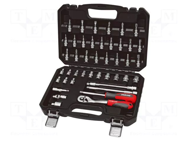 Wrench-set; 6-angles,socket spanner; Chrom-vanadium steel; 1/4" PROLINE PRE-58843