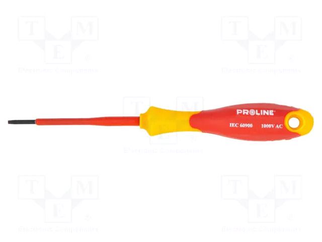 Screwdriver: insulated; slot; SL 4; 100mm PROLINE PRE-10576