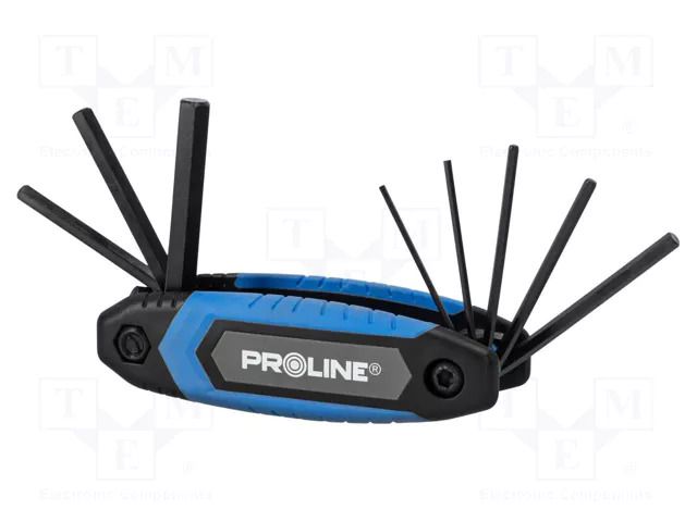 Wrench-set; hex key; 1.5mm,2mm,2.5mm,3mm,4mm,5mm,6mm,8mm; 8pcs. PROLINE PRE-48361