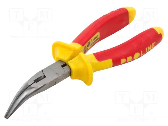 Pliers; insulated,curved,half-rounded nose; 200mm PROLINE PRE-28518