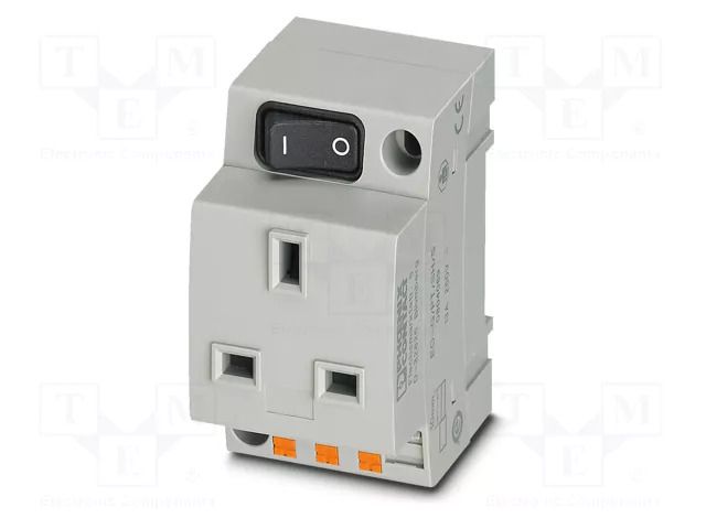 Connector: AC supply; socket; female; 13A; PIN: 3; push-in; grey PHOENIX CONTACT EO-G/PT/SH/S