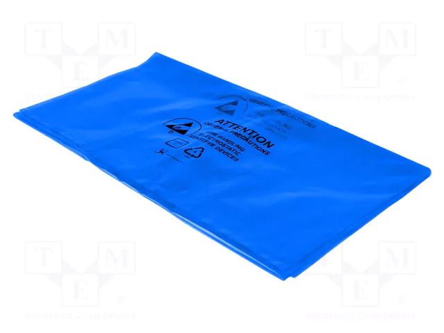 Waste bag; ESD; 450x735x990mm; Thk: 32.5um; 110l; 100pcs; blue ANTISTAT ATS-091-0028