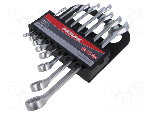 Wrench-set; combination spanner; Chrom-vanadium steel; 8pcs. PROLINE PRE-35308