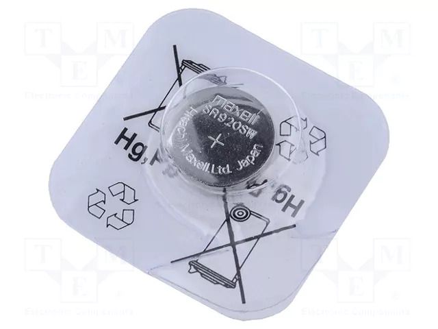 Battery: silver; coin,R921,SR69; 1.55V; non-rechargeable; 1pcs. MAXELL BAT-SR920SW/MX