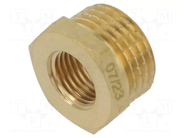 Splice terminal: adapter; male-female,reductive; brass CW617N GEBO 241-18BR