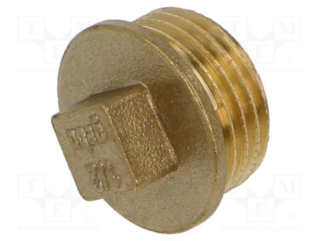 Splice terminal: plug; with flange; brass CW617N; BR GEBO 290A-4BR