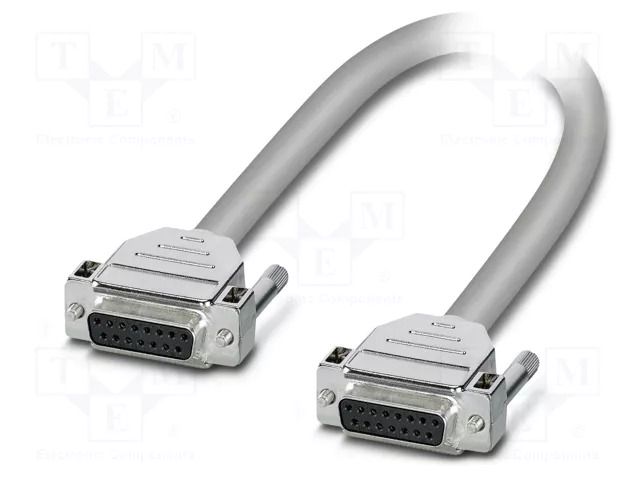 Cable; D-Sub 15pin socket,both sides; PVC; Len: 2m; grey; Core: Cu PHOENIX CONTACT 2305457
