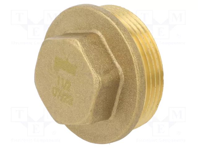 Splice terminal: plug; with flange; brass CW617N; BR GEBO 290A-8BR