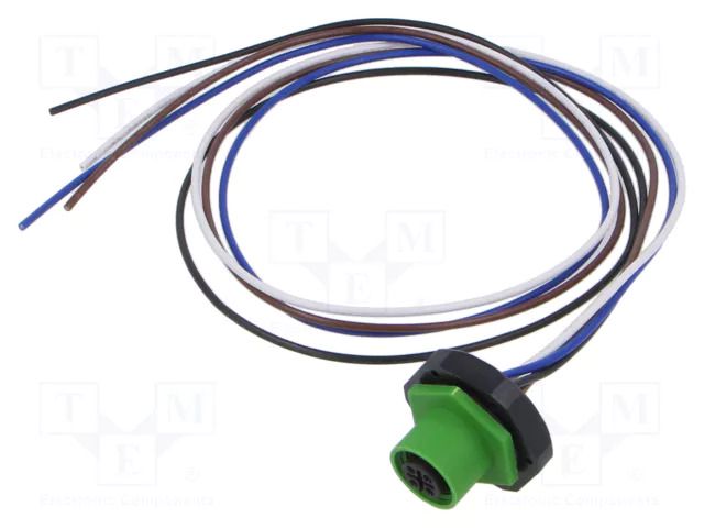 Connector: M12; socket; female; 4A; 250V; PIN: 4; IP67; straight LUTRONIC 1220-04-T20CW10505