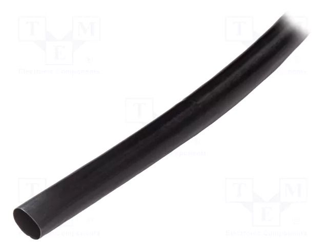 Heat shrink sleeve; glueless; 2: 1; 12.7mm; black; polyolefine RADPOL RCH1-12.7/6.4X100C