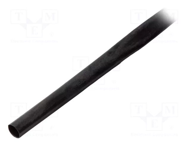 Heat shrink sleeve; glueless; 2: 1; 6.4mm; black; polyolefine; reel RADPOL RCH1-6.4/3.2X100-C