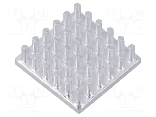 Heatsink: extruded; grilled; natural; L: 22mm; W: 22mm; H: 6.5mm; raw FISCHER ELEKTRONIK ICKS22X22X6.5