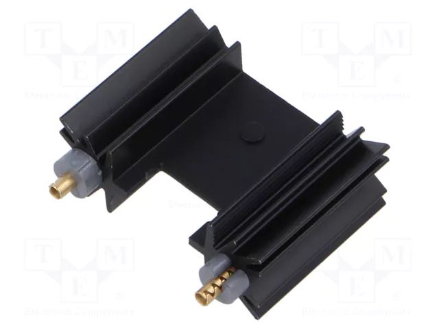 Heatsink: extruded; H; TO220; black; L: 25.4mm; W: 34.9mm; H: 12.7mm FISCHER ELEKTRONIK SK/104/25.4/STIC