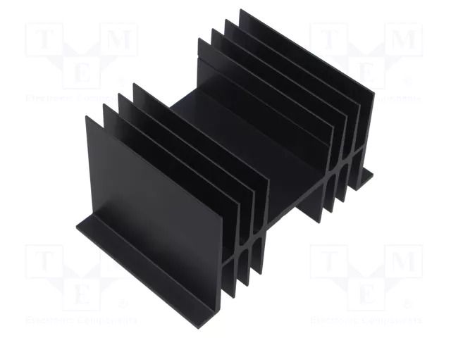 Heatsink: extruded; H; TO3; black; L: 75mm; W: 115mm; H: 63mm; anodized FISCHER ELEKTRONIK SK02/75/SA