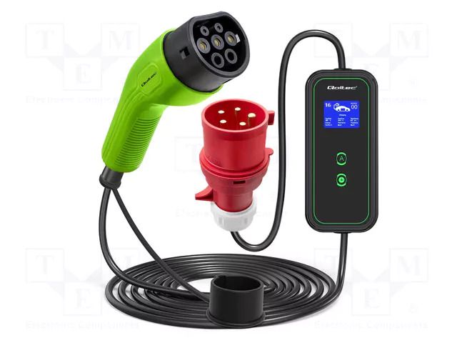 Charger: eMobility; 1x0.5mm2,3x6mm2; 230VAC; 7kW; IP65; 5m; 32A QOLTEC QOLTEC-52477