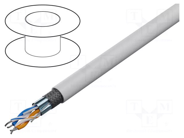Wire; 2x2x24AWG; RS485; stranded; Cu; Insulation: LSZH; white; 305m BELDEN 9842NH.01305