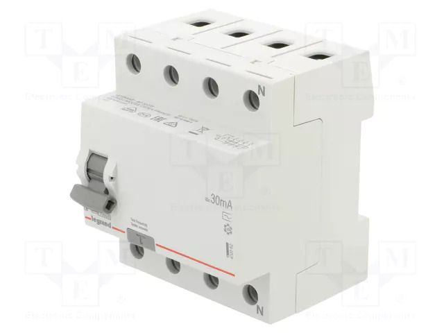 RCD breaker; Inom: 25A; Ires: 30mA; Max surge current: 250A; 400VAC LEGRAND 402062