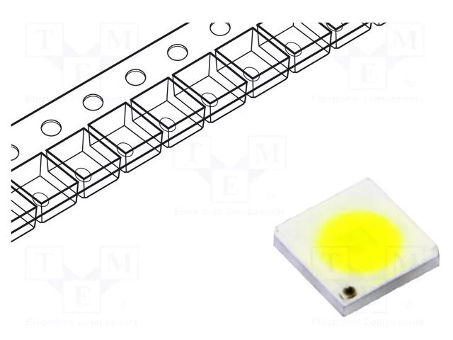 Power LED; white cold; EMITER; 1W; 6000K; 100÷130lm; 120°; 350mA LUCKYLIGHT LL-CP3535W-W2H-1W
