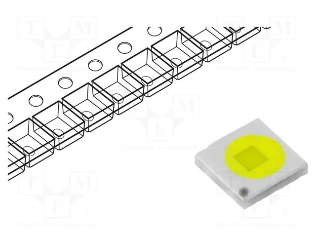 Power LED; white cold; EMITER; 3W; 6000K; 130÷160lm; 120°; 700mA LUCKYLIGHT LL-CP3535W-W2H-3W