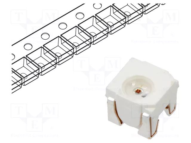 LED; yellow; SMD; PLCC4; 2000÷3000mcd; 1.8÷2.5VDC; 4x4x3.55mm; 130° LUCKYLIGHT LL-R4040YC-S5