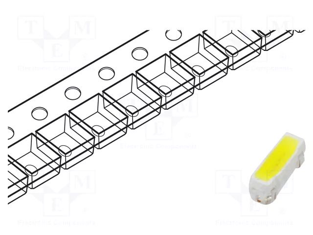 LED; white; SMD; PLCC2; 2000÷2700mcd; 2.6÷3.6VDC; 3x1x1.25mm; 120° LUCKYLIGHT LL-V312W-2R2