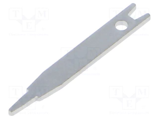 Terminal: flat; 2.8mm; 0.8mm; male; THT; brass; tinned; straight VOGT 1001G.68