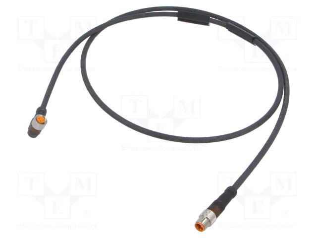 Cable: for sensors/automation; M8; PIN: 3; 1m; plug; 30VDC; 4A; IP67 LUMBERG AUTOMATION LUMBERG-43679
