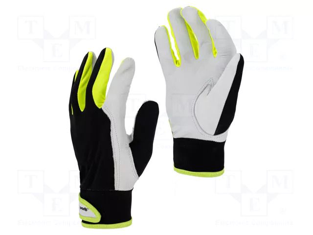 Protective gloves; Size: 11; black/yellow; tag LAHTI PRO LAHTI-L271811K