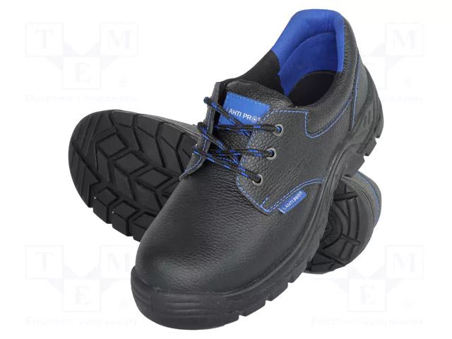 Shoes; Size: 43; black/blue; leather; slip; with metal toecap LAHTI PRO LAHTI-L3041943