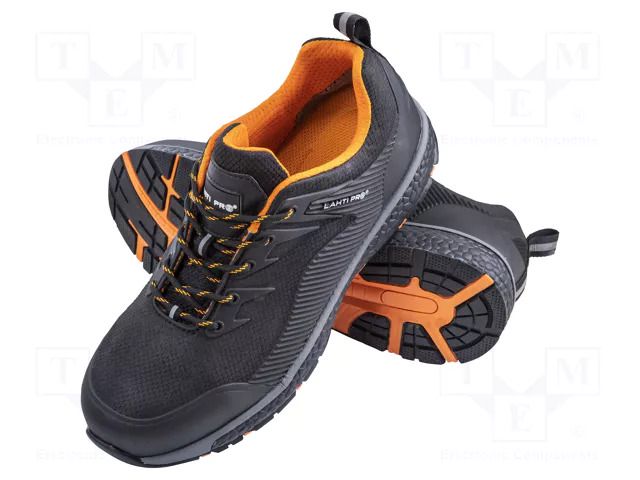 Shoes; Size: 43; black-orange; knitwear,KPU; slip; RIP-STOP LAHTI PRO LAHTI-L3042943