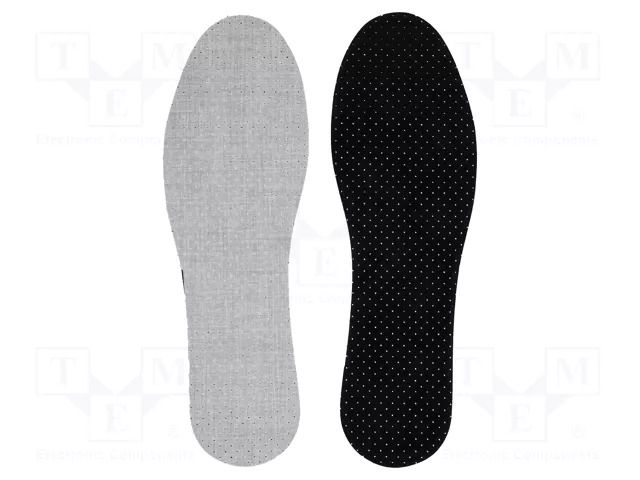 Inserts for shoes; Size: 47; grey-black; cotton,latex; 3mm; 10set LAHTI PRO LAHTI-L9030447