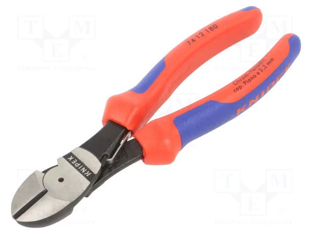 Pliers; side,cutting; 180mm; with side face KNIPEX KNP.7412180