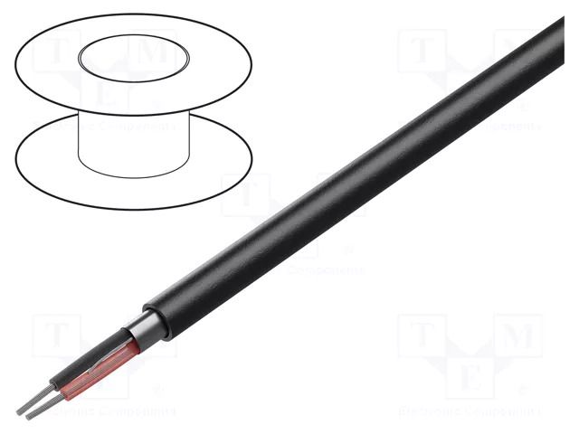Wire: loudspeaker cable; 1x2x22AWG; stranded; Cu,tinned; black BELDEN 1503A.010U1000