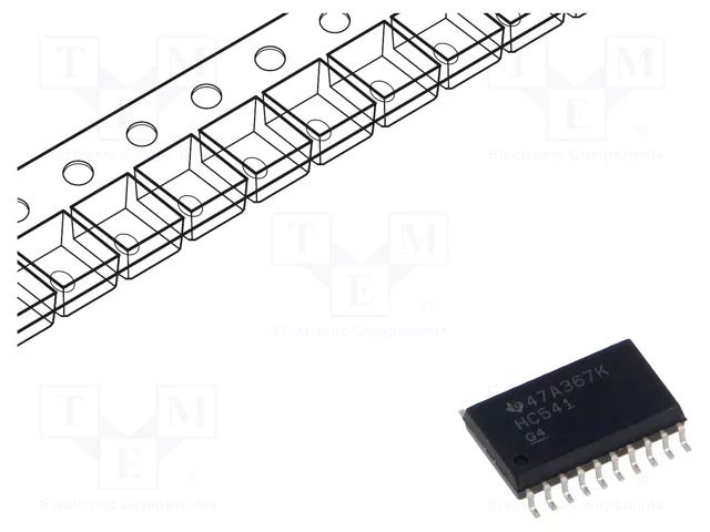 IC: digital; buffer,non-inverting,line driver; Ch: 8; SMD; SO20 TEXAS INSTRUMENTS SN74HC541DWR