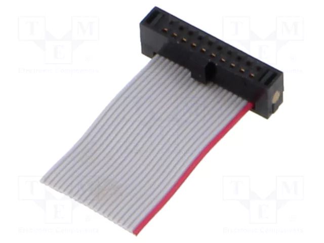 Ribbon cable with IDC connectors; IDC,wires; Tape ph: 0.64mm SAMTEC FFSD10S010001N