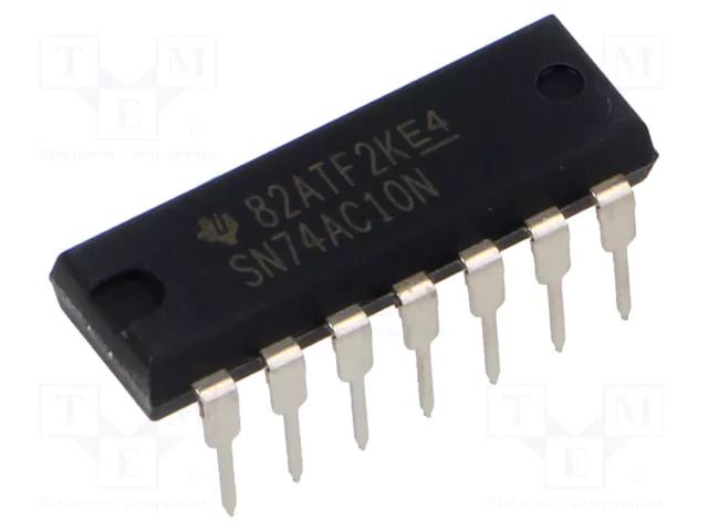 IC: digital; NAND; Ch: 3; IN: 3; CMOS; THT; DIP14; 2÷6VDC; -40÷85°C TEXAS INSTRUMENTS SN74AC10N