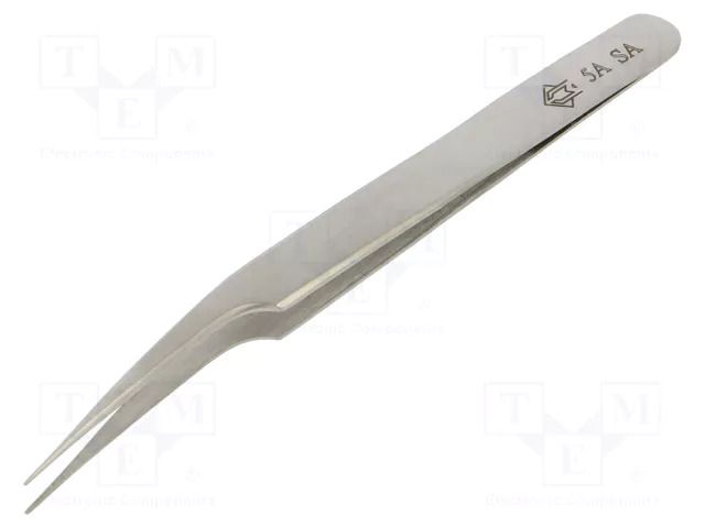 Tweezers; 115mm; for precision works; Blades: curved,narrowed PIERGIACOMI PG-5A-SA