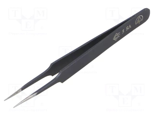Tweezers; Blade tip shape: sharp; Tweezers len: 110mm; ESD PIERGIACOMI PG-5-SA-ESD