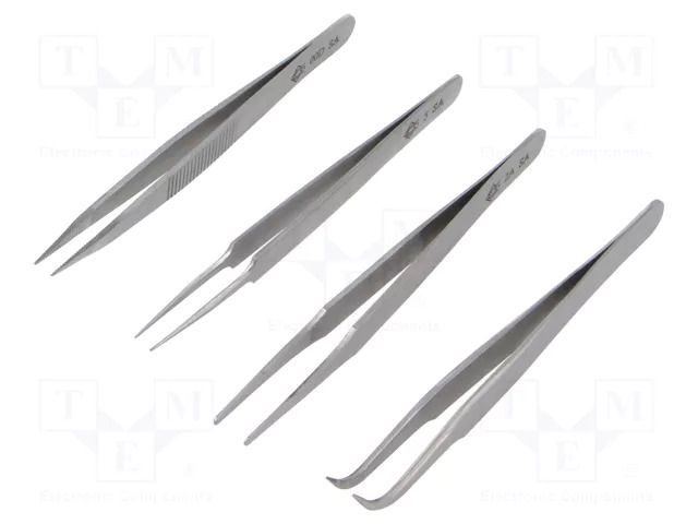 Tweezers-set; universal; 4pcs. PIERGIACOMI PG-KIT4-1T