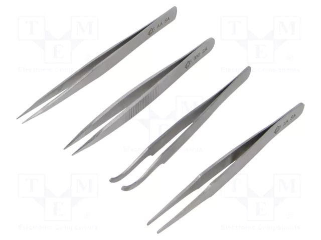 Tweezers-set; universal; 4pcs. PIERGIACOMI PG-KIT4-2T
