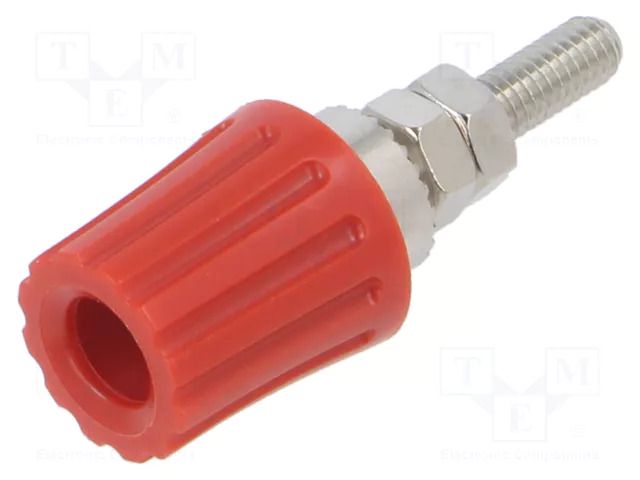 Connector: 4mm banana; socket; 30VAC; 60VDC; 35A; red; 42mm; PK 110 HIRSCHMANN T&M PK110RT