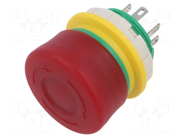 Switch: emergency stop; 22mm; Stabl.pos: 2; NC x2; red; yes; IP65 IDEC XW1E-LV3SG02Q4TR